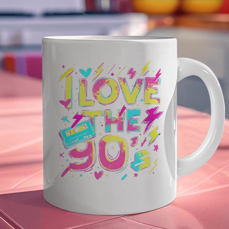 I Love The 90'S 90s Retro Nostalgia Premium Tri-Blend Graphic Print Coffee Mug