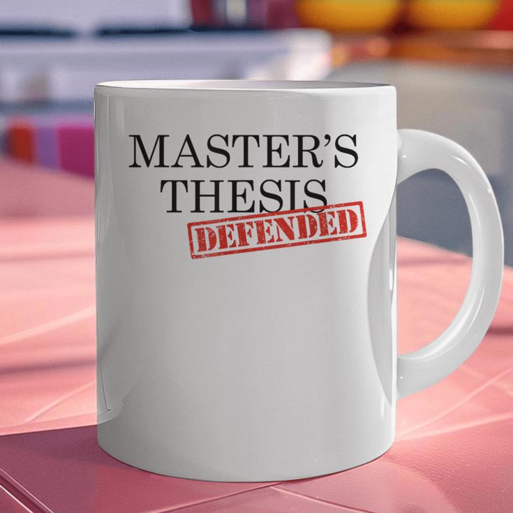 Master's Thesis Defense Tshirt Masters Graduation Shirt Graphic Print Coffee Mug