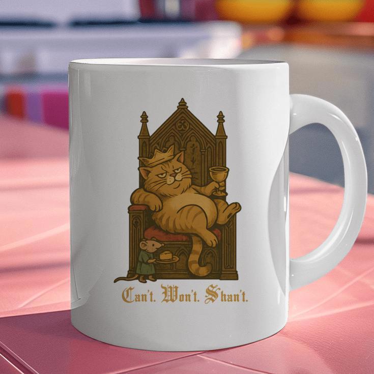 Medieval Cat Sarcastic Queen Lazy King Introvert Kitty Graphic Print Coffee Mug Medieval Cat Sarcastic Queen Lazy King Introvert Kitty Graphic Print Coffee Mug