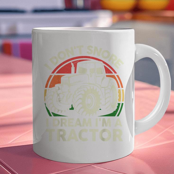 Men I Don't Snore I Dream I'm Tractor Farmer Dad Graphic Print Coffee Mug