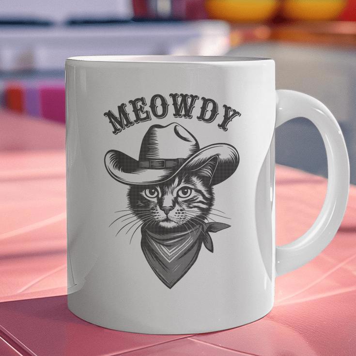 Meowdy Cat Cowboy Western Graphic Cat Lady Cat Dad Graphic Print Coffee Mug