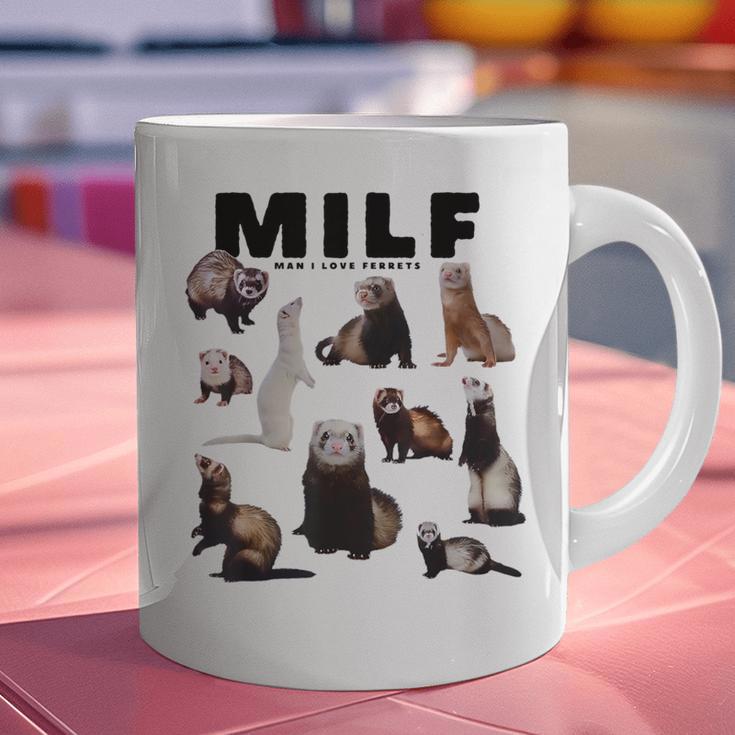 MILF Man I Love Ferrets Ferret Mom Dad Ferret Owner Graphic Print Coffee Mug