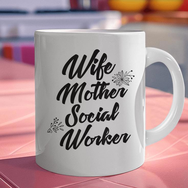 MSW Mom Graduation T-Shirt Social Worker Wife Mother Graphic Print Coffee Mug