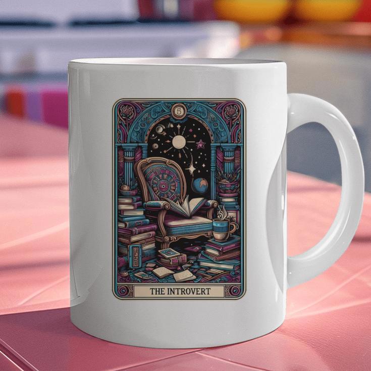 Mystical Library Book Reader The Introvert Tarot Card Graphic Print Coffee Mug Mystical Library Book Reader The Introvert Tarot Card Graphic Print Coffee Mug