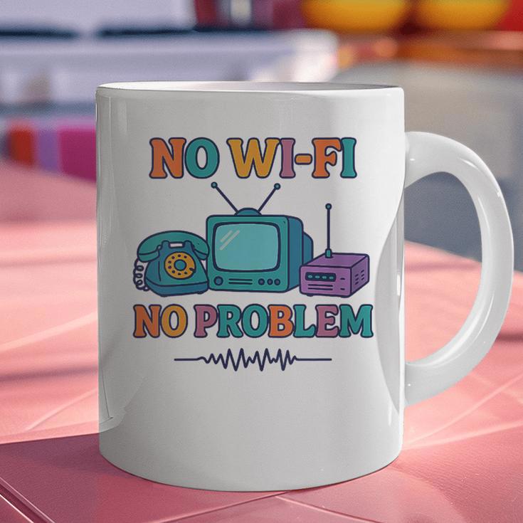 No Wi-Fi No Problem – Retro Dial Up Tech Nostalgia Graphic Print Coffee Mug