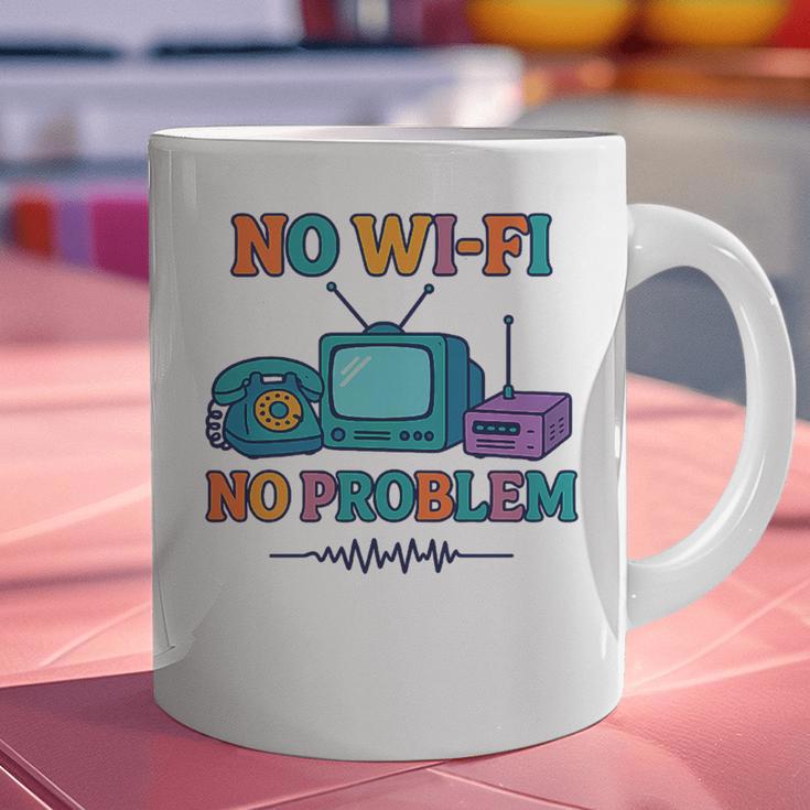 No Wi-Fi No Problem – Retro Dial Up Tech Nostalgia Premium Tri-Blend Graphic Print Coffee Mug