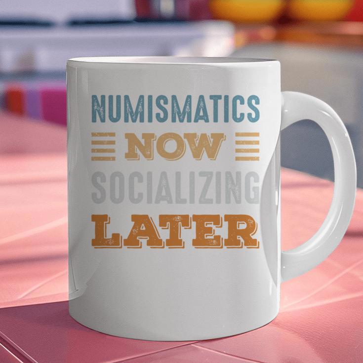 Numismatics Now Minimal Socializing Introvert Vintage Graphic Print Coffee Mug Numismatics Now Minimal Socializing Introvert Vintage Graphic Print Coffee Mug