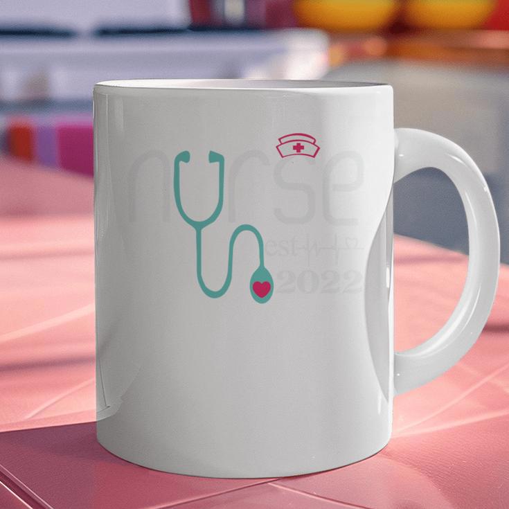 Nurse Est 2022 Rn Nursing School Graduation Graduate Graphic Print Coffee Mug