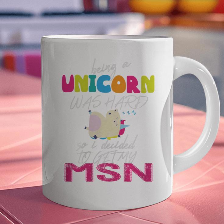 Nurse MSN Graduation Unicorn T-Shirt Nursing School Graphic Print Coffee Mug