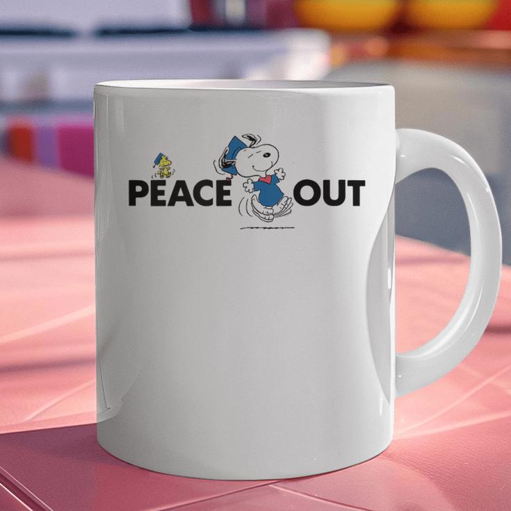 Peanuts Graduation Peace Out Snoopy Woodstock Graphic Print Coffee Mug