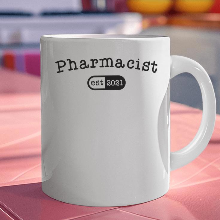 Pharmacy Student TShirt Pharmacist Graduation Est 2021 Graphic Print Coffee Mug