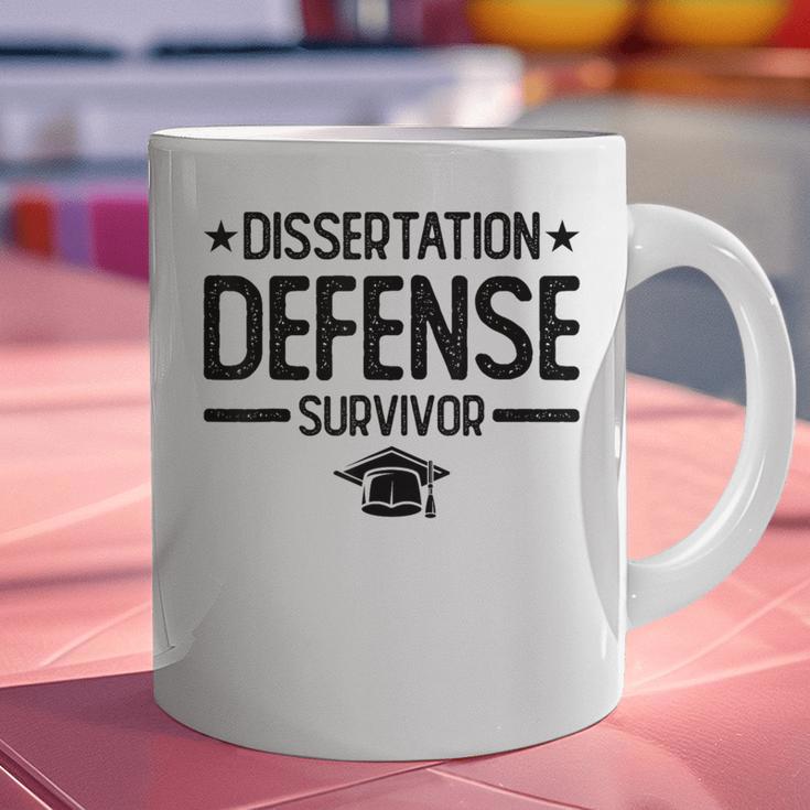PhD Graduation Dissertation Defense Survivor PhD Graphic Print Coffee Mug