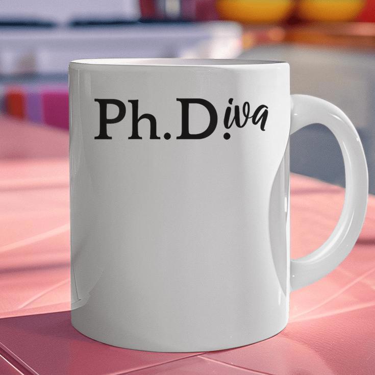 PhD Graduation Women Doctorate Degree PhDiva Graphic Print Coffee Mug