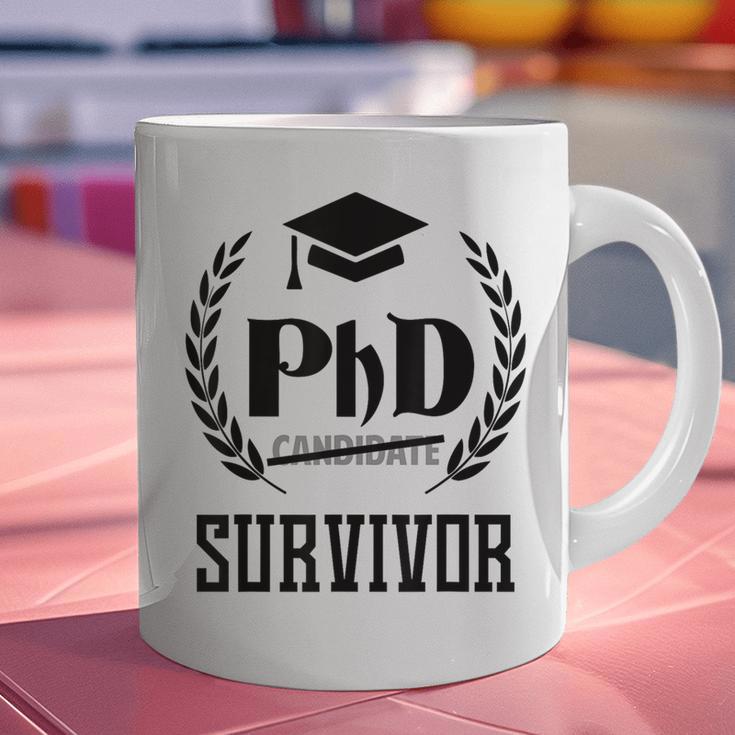PHD Survivor T-Shirt Graduation Student Teacher For Men Women Kids Graphic Print Coffee Mug