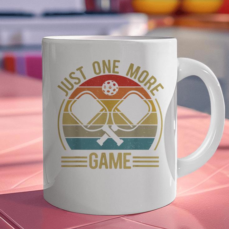 Pickleball-Shirt Just One More Game Dad Mom Women Men Graphic Print Coffee Mug