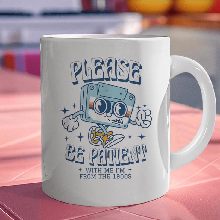Please Be Patient With Me I'm From The 1900s Cassette Retro Graphic Print Coffee Mug