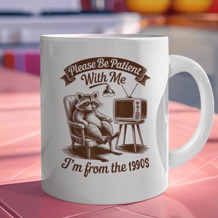 Please Be Patient With Me I'm From The 1900s Raccoon Vintage Graphic Print Coffee Mug