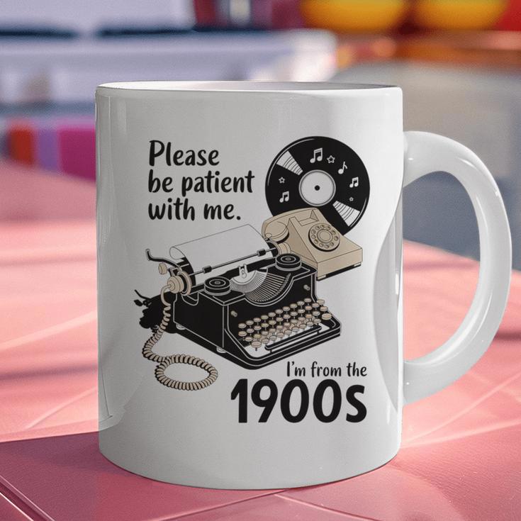 Please Be Patient I'm From The 1900s Sarcastic Joke Premium Tri-Blend Graphic Print Coffee Mug