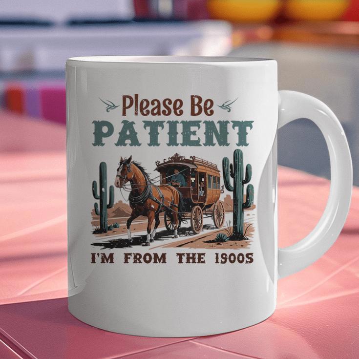 Please Be Patient I'm From The 1900s Stagecoach Western Vint Premium Tri-Blend Graphic Print Coffee Mug