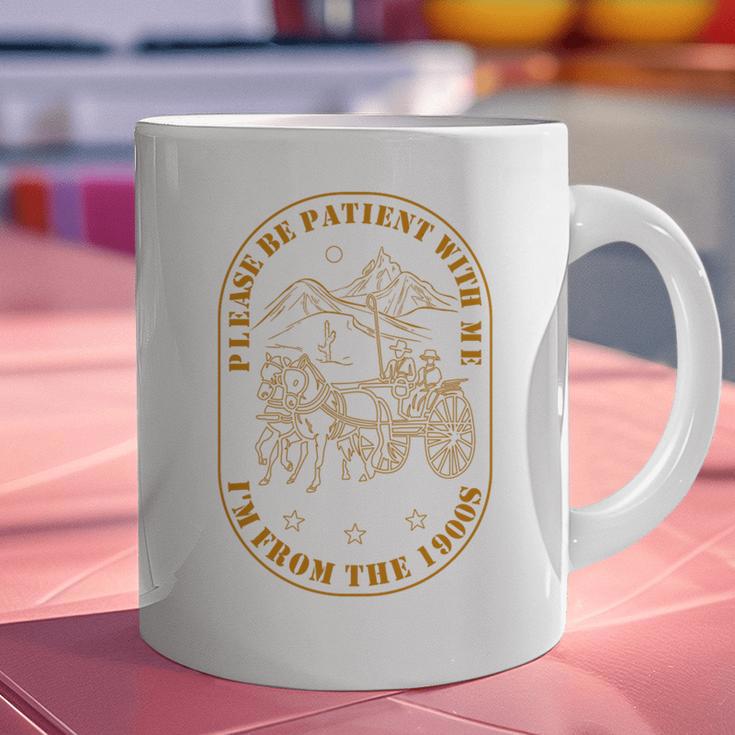 Please Be Patient I'm From The 1900s Vintage Country Gag Tee Premium Tri-Blend Graphic Print Coffee Mug