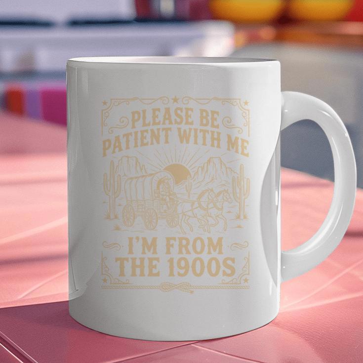 Please Be Patient With Me I'm From The 1900s Vintage Cowboy Graphic Print Coffee Mug