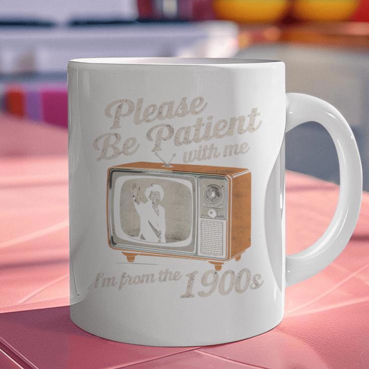 Please Be Patient With Me I'm From The 1900s Vintage TV Graphic Print Coffee Mug