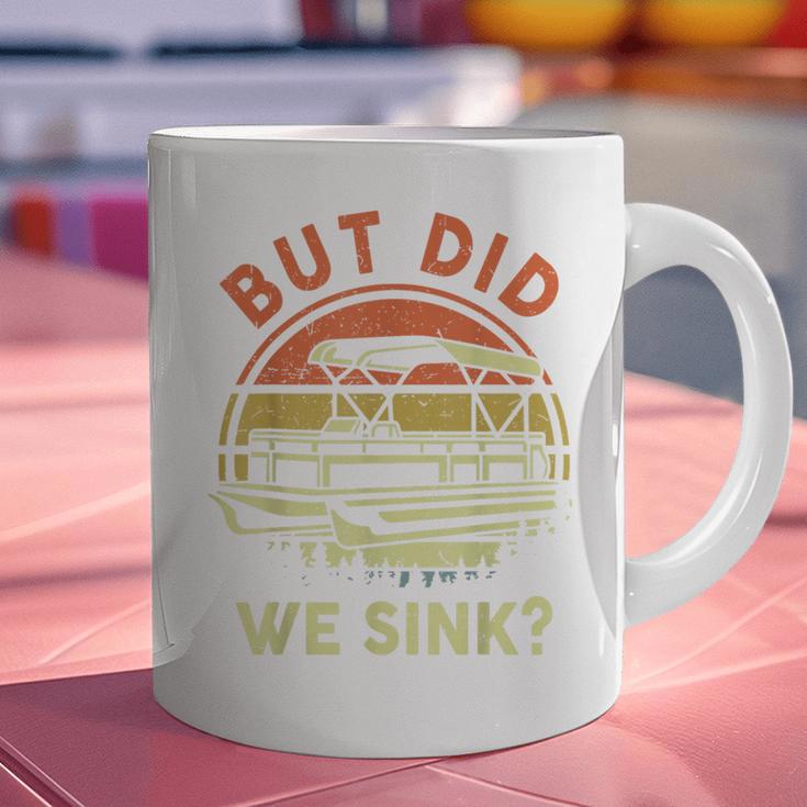 Pontoon Boat Captain But Did We Sink Dad Papa Men Graphic Print Coffee Mug