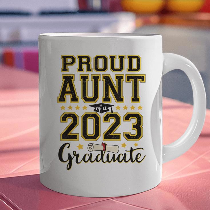 Proud Aunt Of A 2023 Graduate Family Matching Graduation Graphic Print Coffee Mug