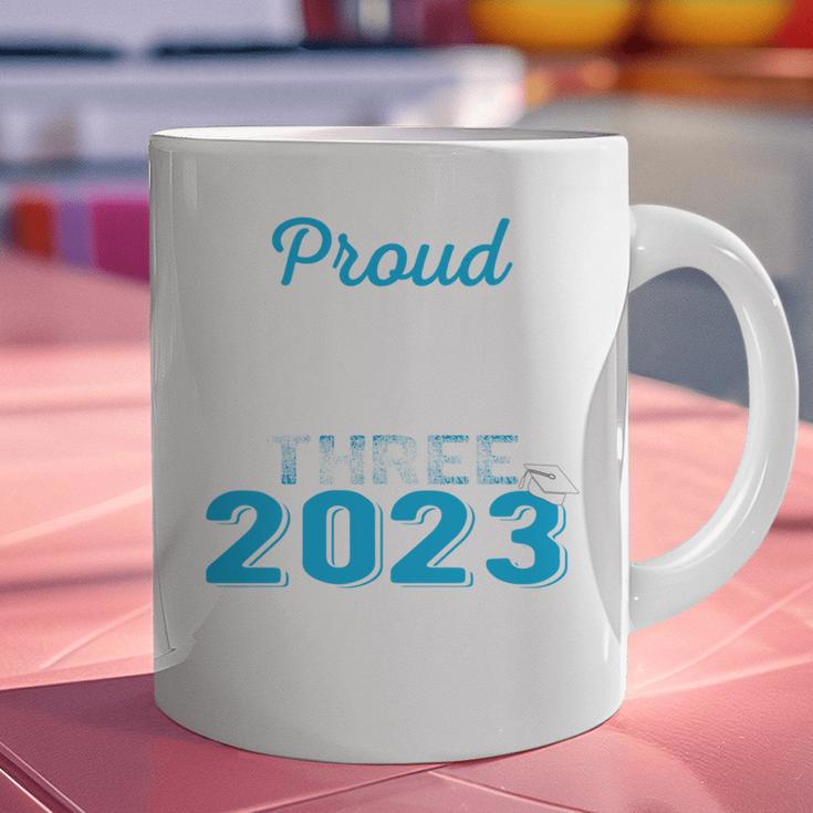 Proud Godfather Of Three 2023 Graduate 23 Class Graduation Graphic Print Coffee Mug
