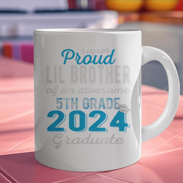 Proud Little Brother Of 5th Grade Graduate 2024 Graduation Premium Graphic Print Coffee Mug