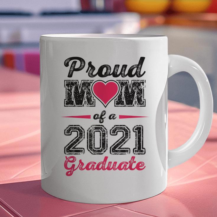 Proud Mom Of A 2021 Graduate Senior Graduation Graphic Print Coffee Mug