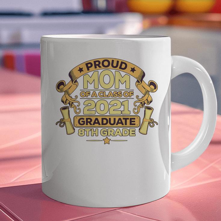 Proud Mom Graduation Of 8th Grade Graduate Graphic Print Coffee Mug