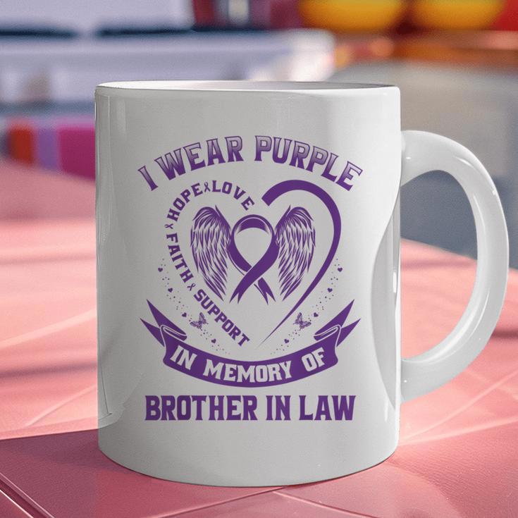 Purple In Memory Of My Brother In Law Alzheimers Awareness Graphic Print Coffee Mug