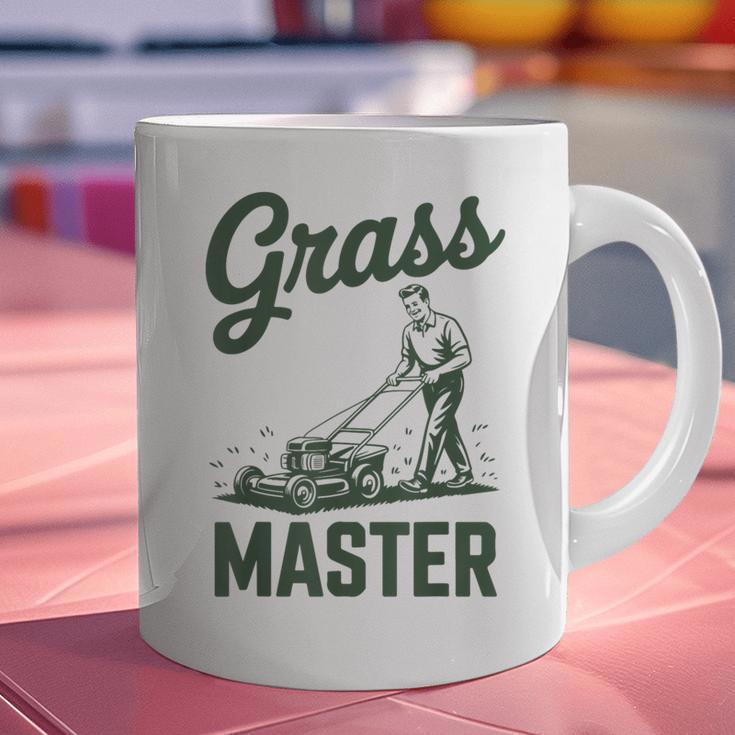 Push Lawn Mower Legend Grass Master Dad Mowing Graphic Print Coffee Mug