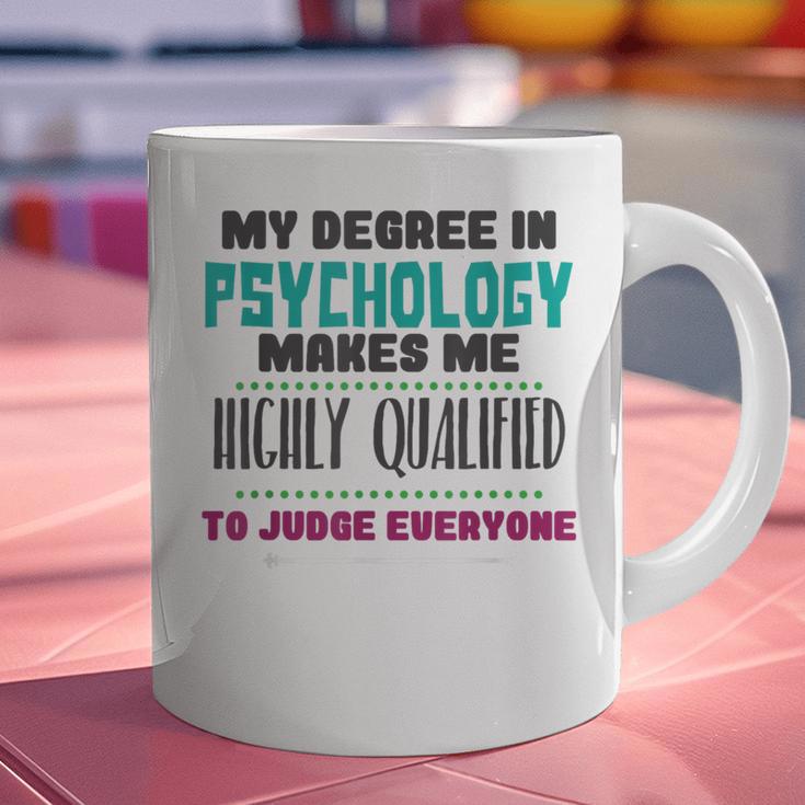 Qualified Psychologist PhD PsyD Shirt Graduation Graphic Print Coffee Mug
