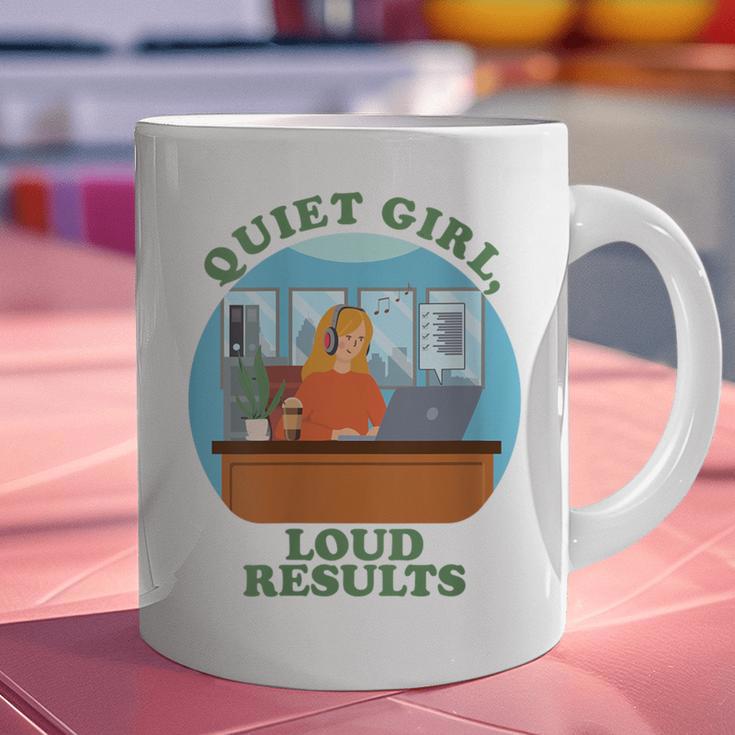 Quiet Girl Loud Results Introvert Office Staff Secretary Graphic Print Coffee Mug Quiet Girl Loud Results Introvert Office Staff Secretary Graphic Print Coffee Mug