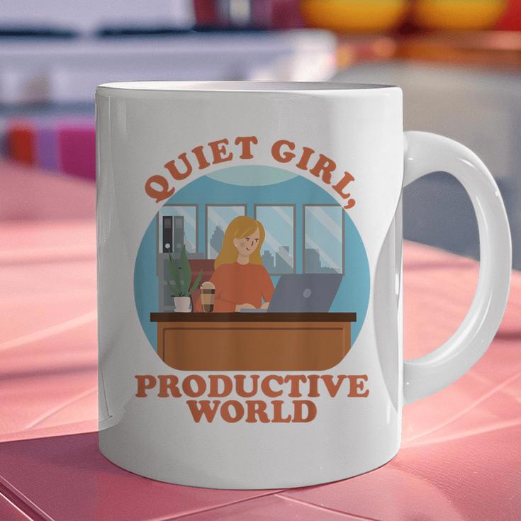 Quiet Girl Productive World Introvert Office Staff Secretary Graphic Print Coffee Mug Quiet Girl Productive World Introvert Office Staff Secretary Graphic Print Coffee Mug