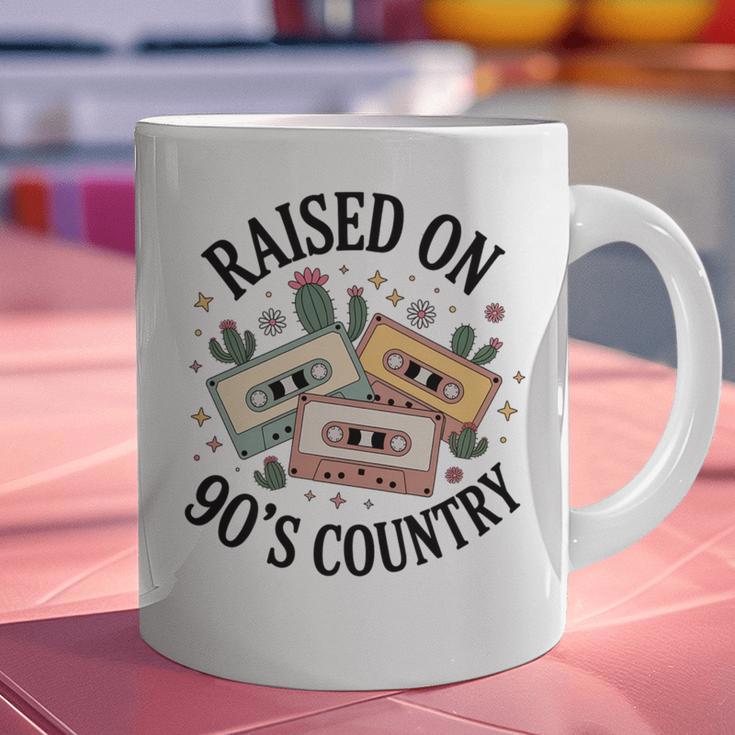 Raised On 90's Country Music Lover Nostalgia Retro Vibe Premium Tri-Blend Graphic Print Coffee Mug