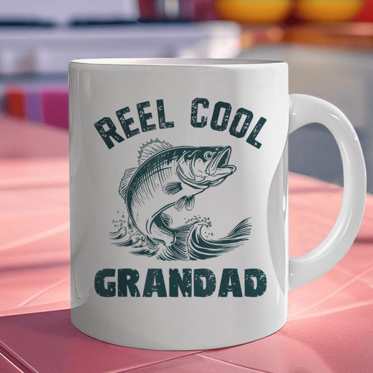 Reel Cool Grandad Fishing Grandpa Vintage Style Graphic Print Coffee Mug