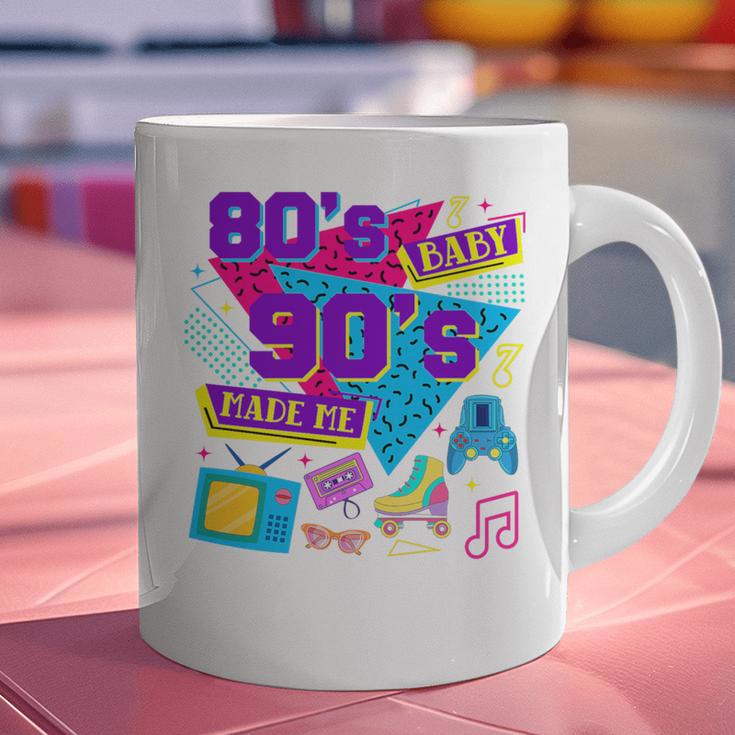 Retro 1980s 80's Baby 1990s 90's Made Me Nostalgia Birthday Premium Tri-Blend Graphic Print Coffee Mug