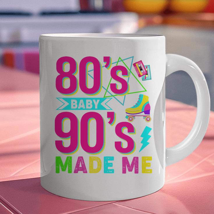 Retro 1980s 80's Baby 1990s 90's Made Me Nostalgia Vibes Premium Tri-Blend Graphic Print Coffee Mug