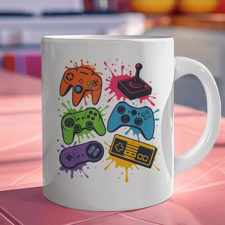 Retro Gamer Controller 80s 90s Video Game Arcade Nostalgia Graphic Print Coffee Mug