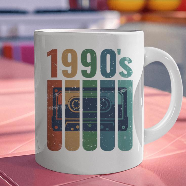Retro Nineties Style Audio Tape Nostalgia Year 1990 Premium Tri-Blend Graphic Print Coffee Mug
