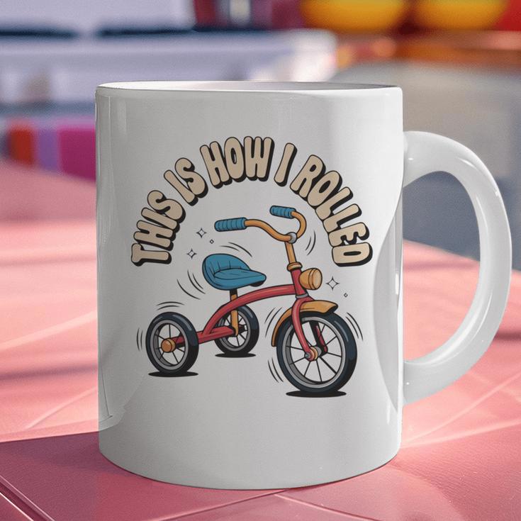 This How I Rolled Retro Tricycle 80s 90s Kid Nostalgia Graphic Print Coffee Mug