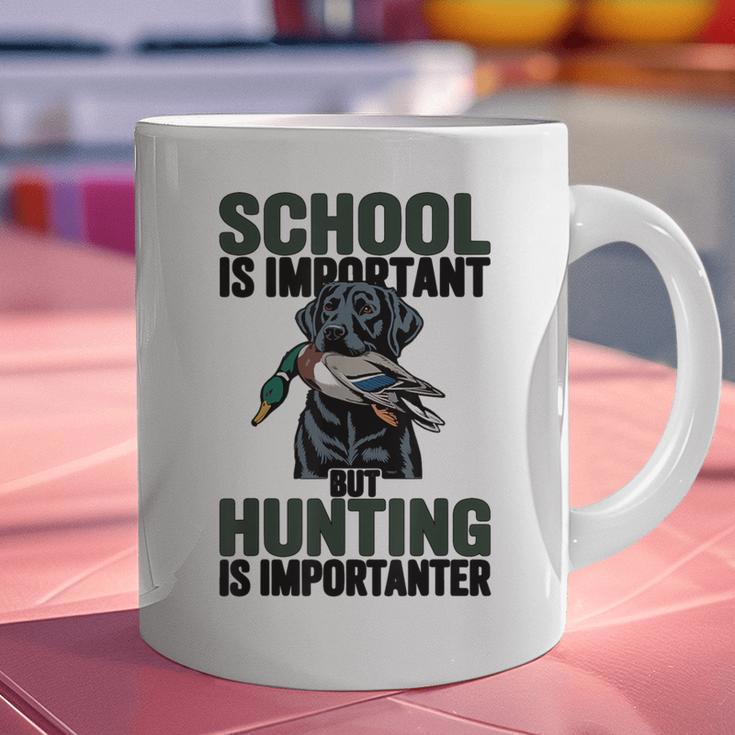 School Important But Hunting Is Importanter Dad Graphic Print Coffee Mug