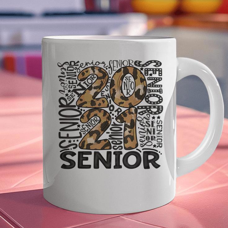 Senior 2021 Grad Class Of 2021 Graduation Leopard Cheetah Graphic Print Coffee Mug