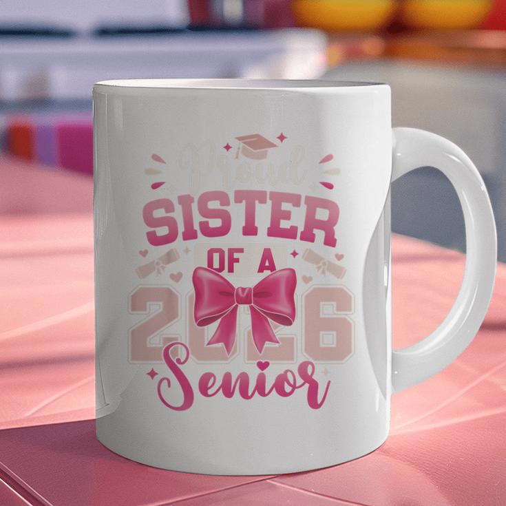 Senior 2026 Class Of 26 Coquette Pink Bow Graduation Sister Graphic Print Coffee Mug