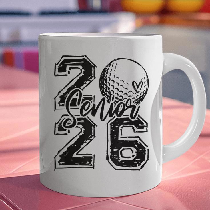 Senior 2026 Golf Player Heart Graduation Girls Teens Graphic Print Coffee Mug