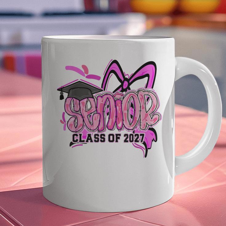 Senior 2027 Class Of 2027 Coquette Girl Pink Graduation 2027 Graphic Print Coffee Mug