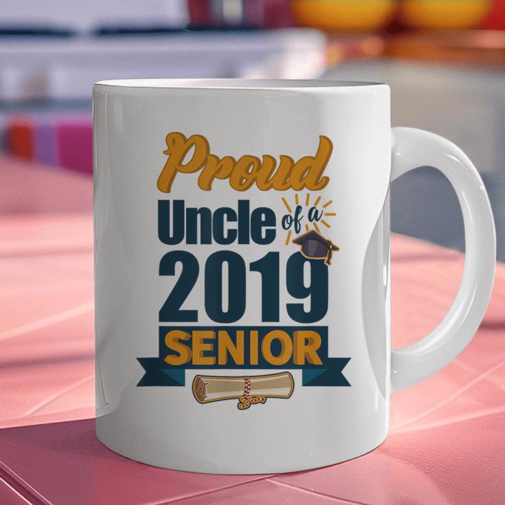 Senior Class Of 2019 Tshirt Graduation School Students Uncle Graphic Print Coffee Mug